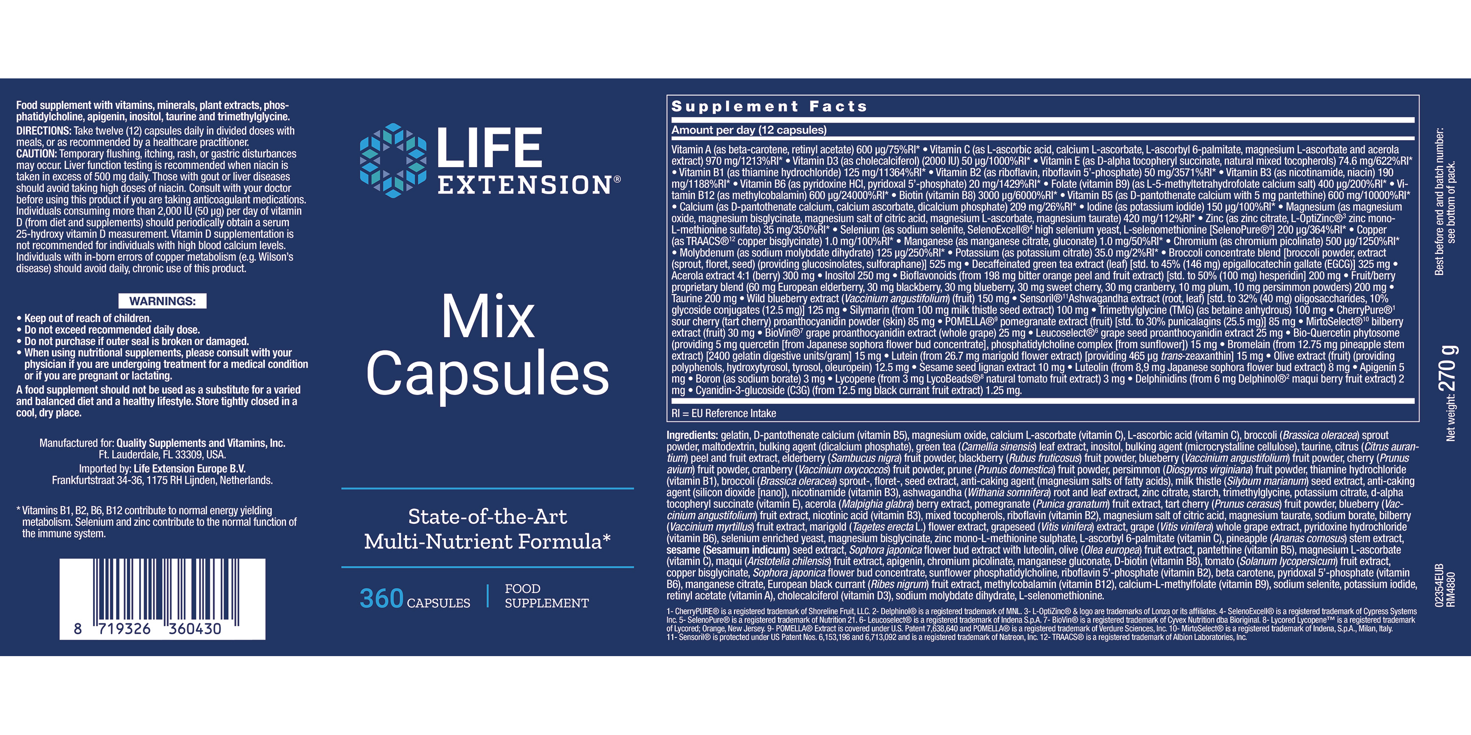 Life Extension Mix™ multi-nutrient formula