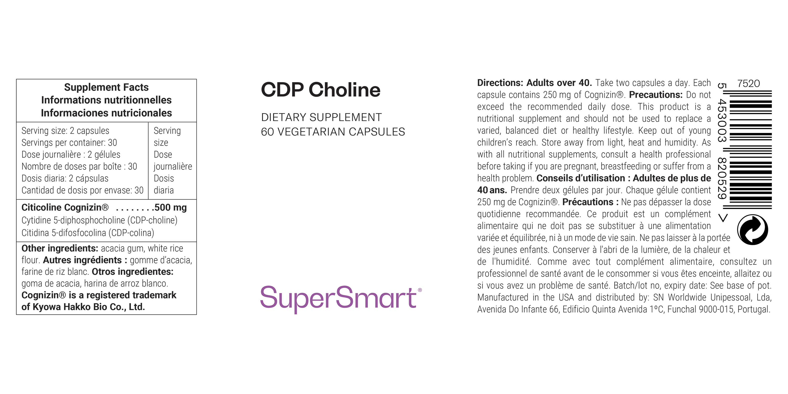 Supplement met choline voor de cognitieve functie