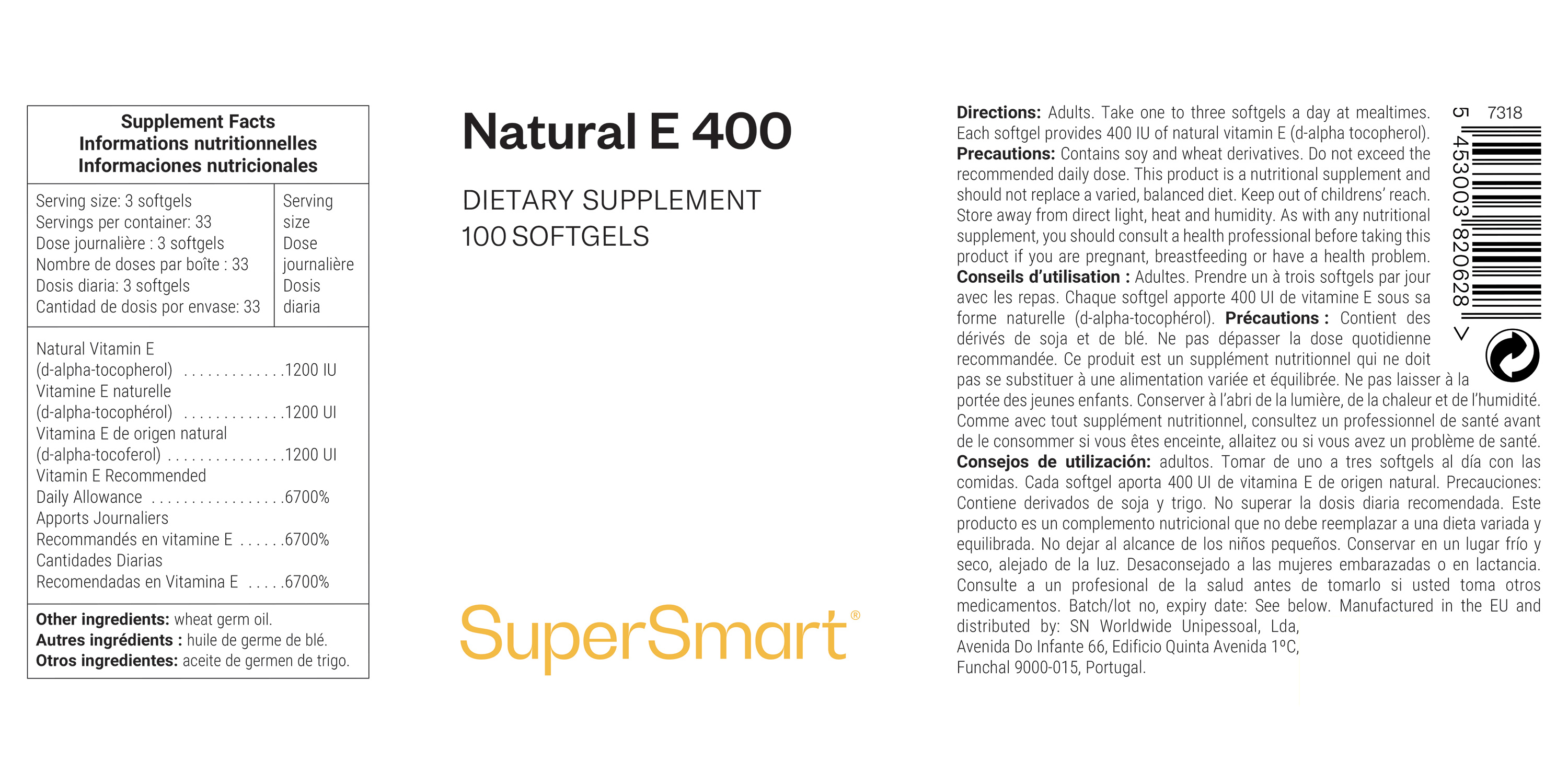 Natural E 400 Supplement