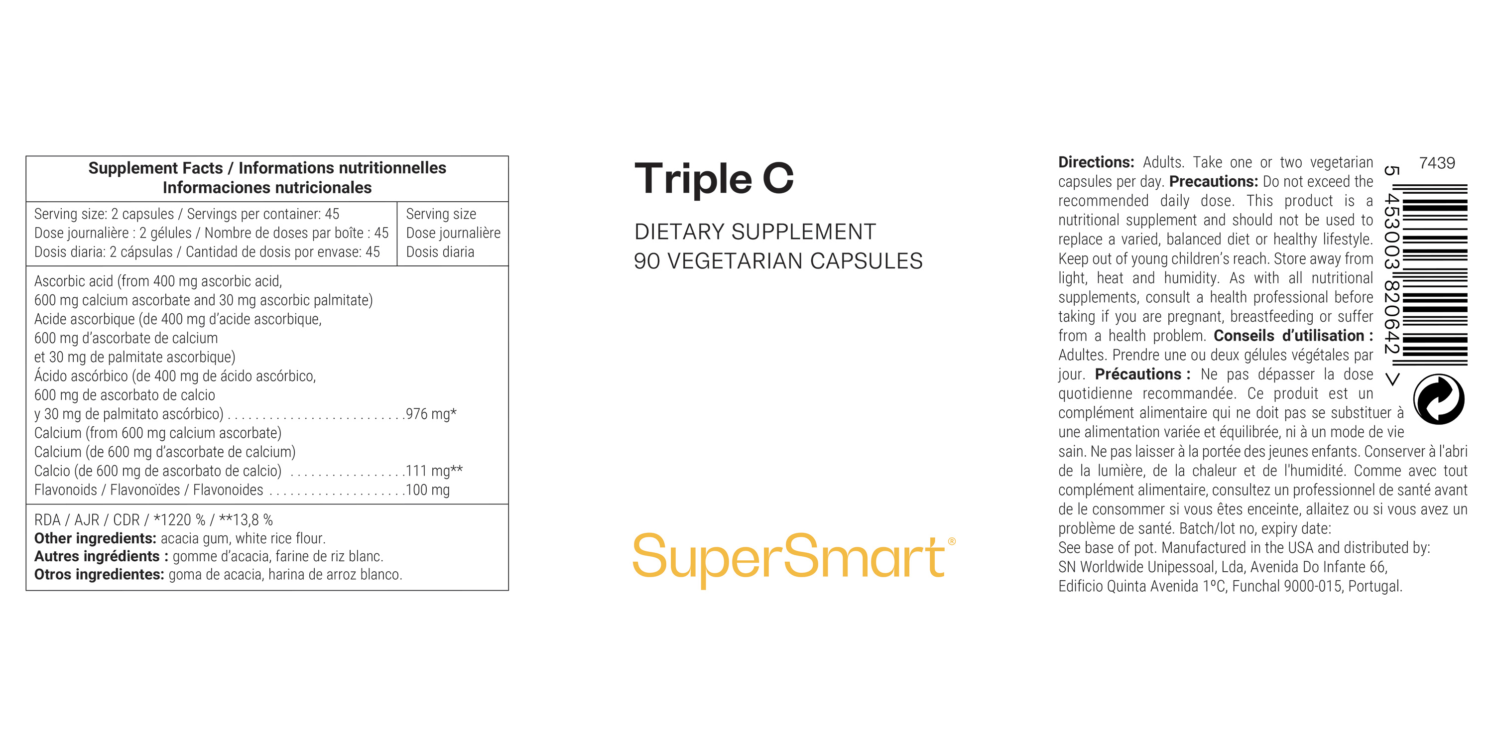 Nahrungsergänzungsmittel mit Vitamin C für die Immunität