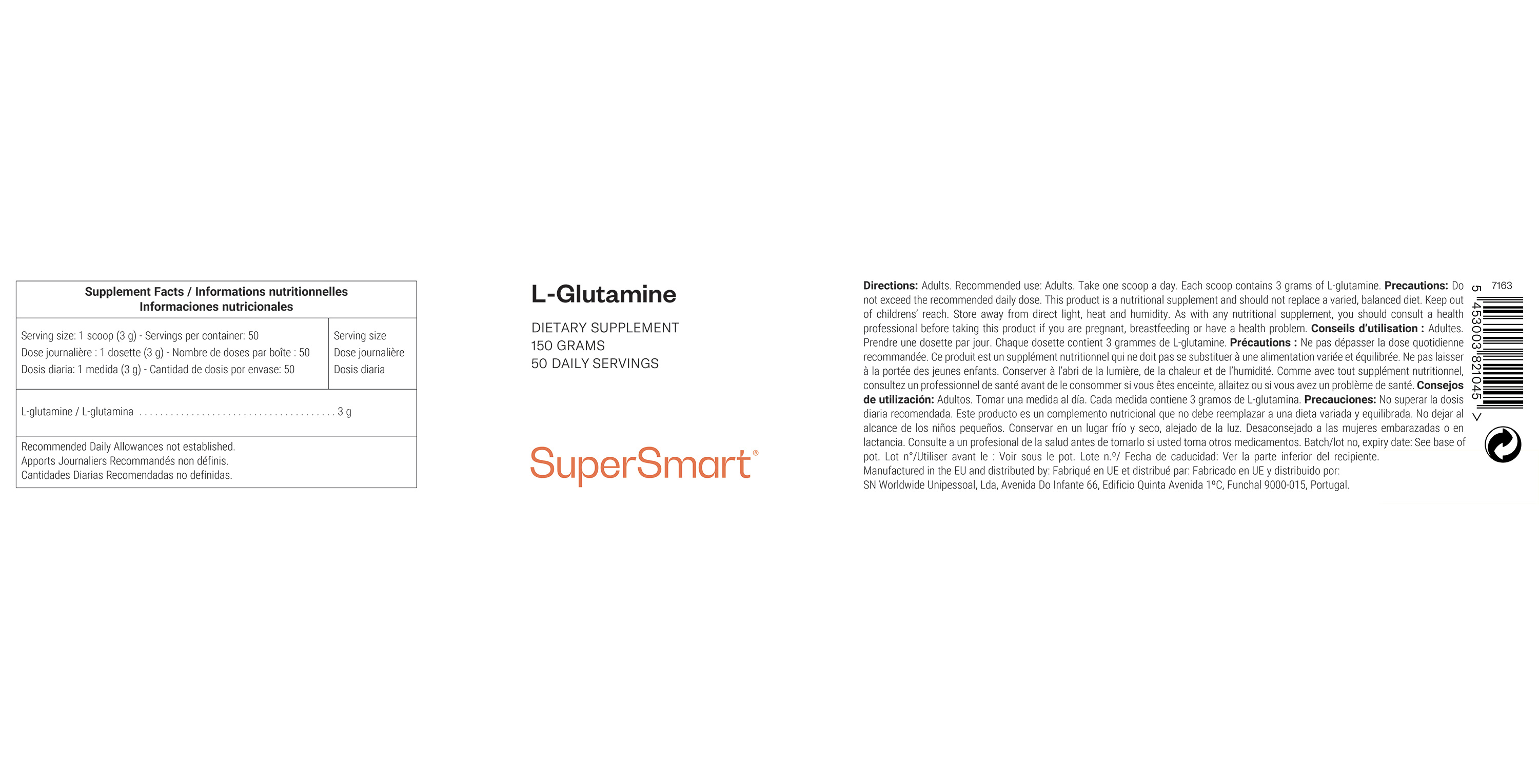 L-Glutamina suplemento alimentar