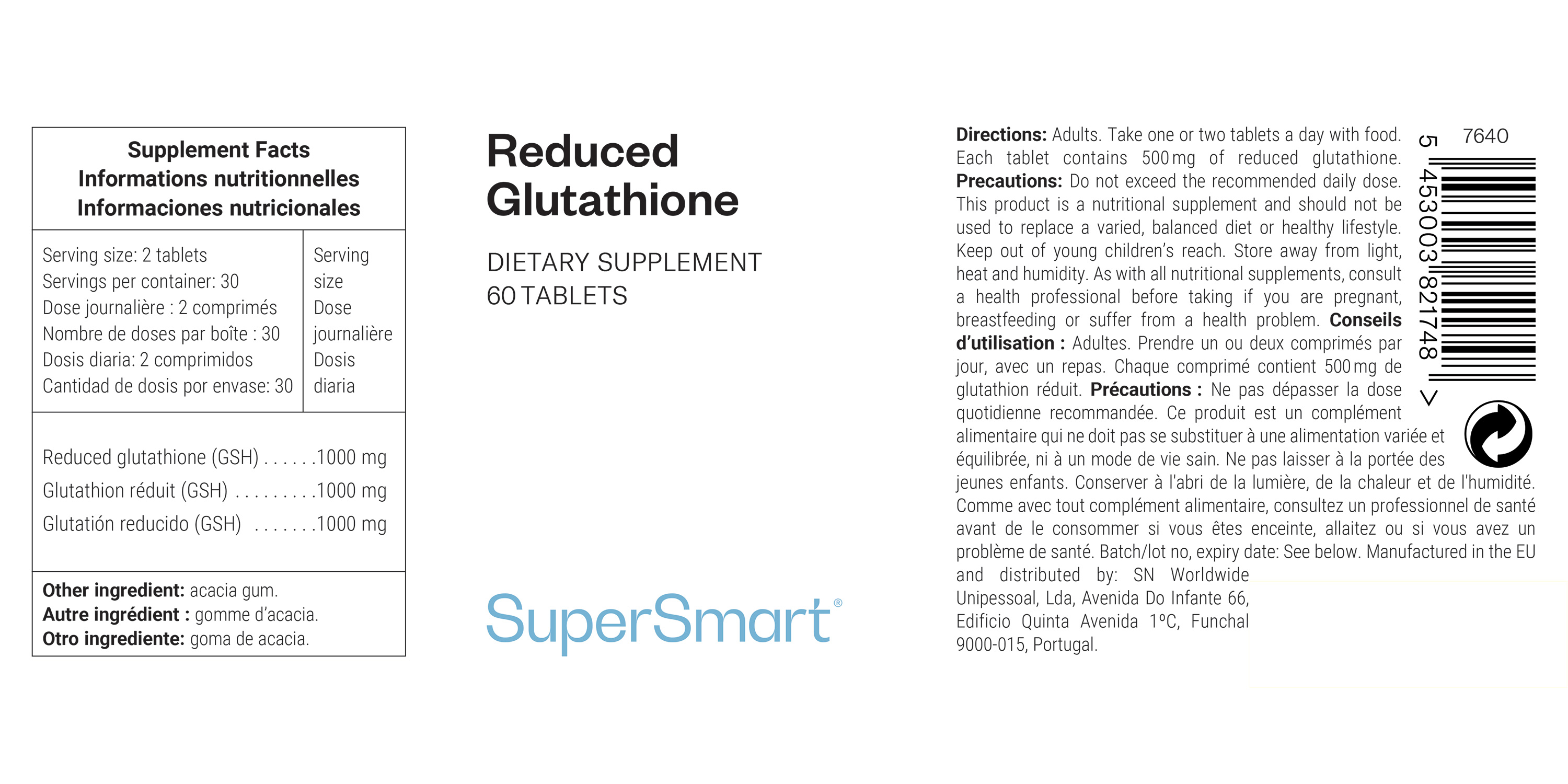 Integratore di glutatione ridotto in compressa