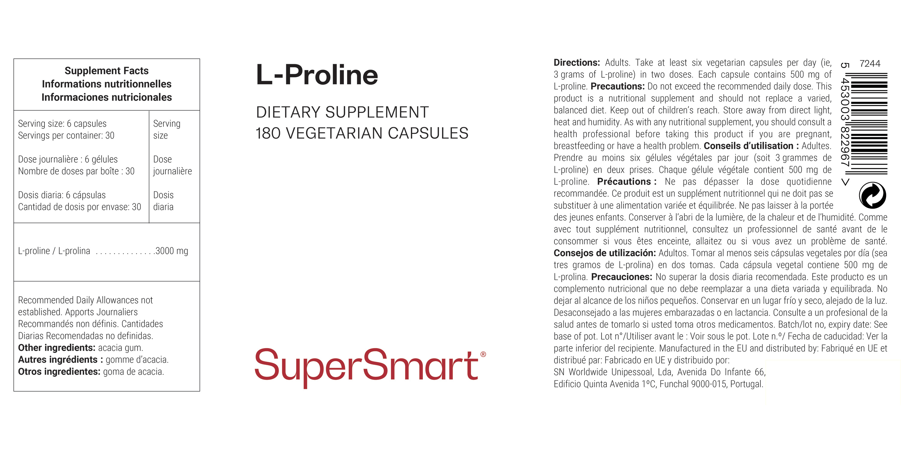 L-Proline 500 mg