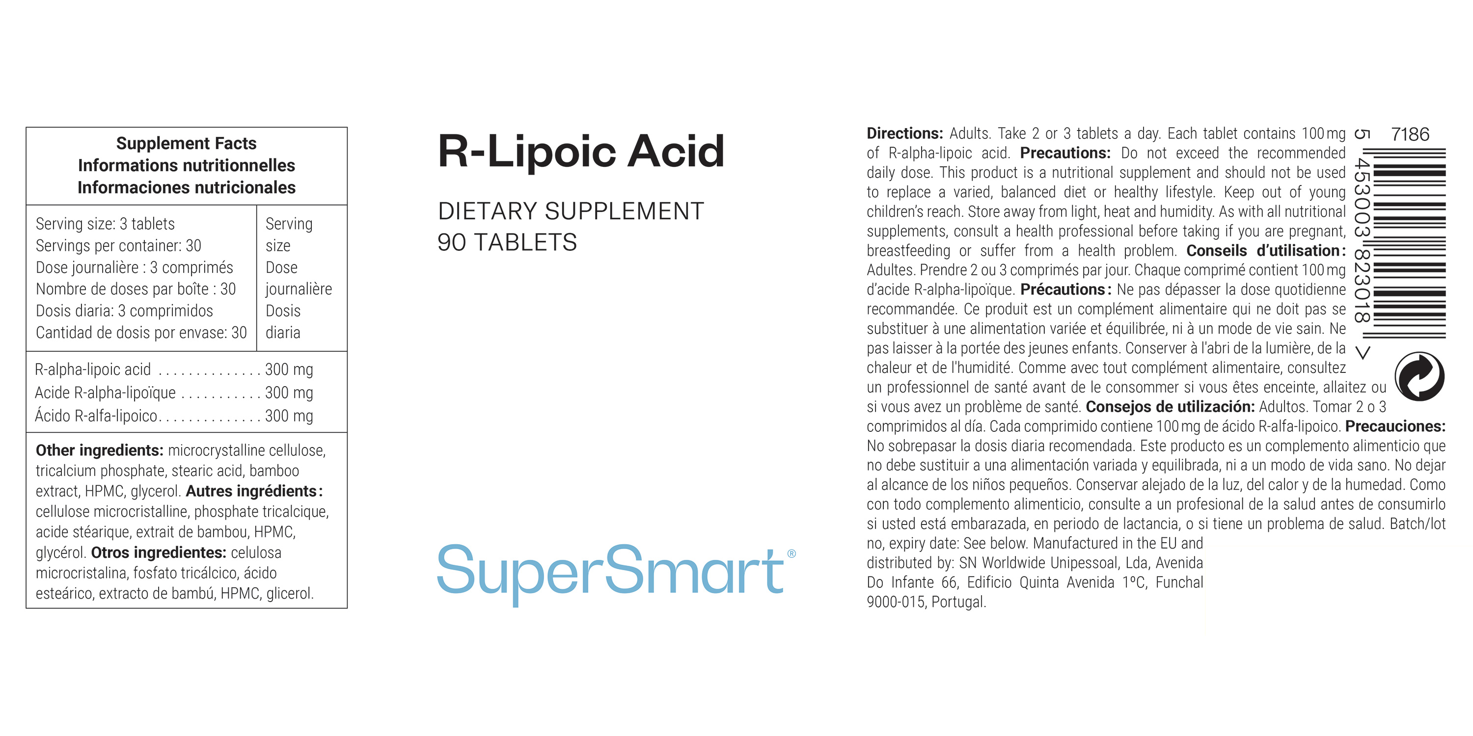 R-Lipoic Acid dietary supplement, antioxidant