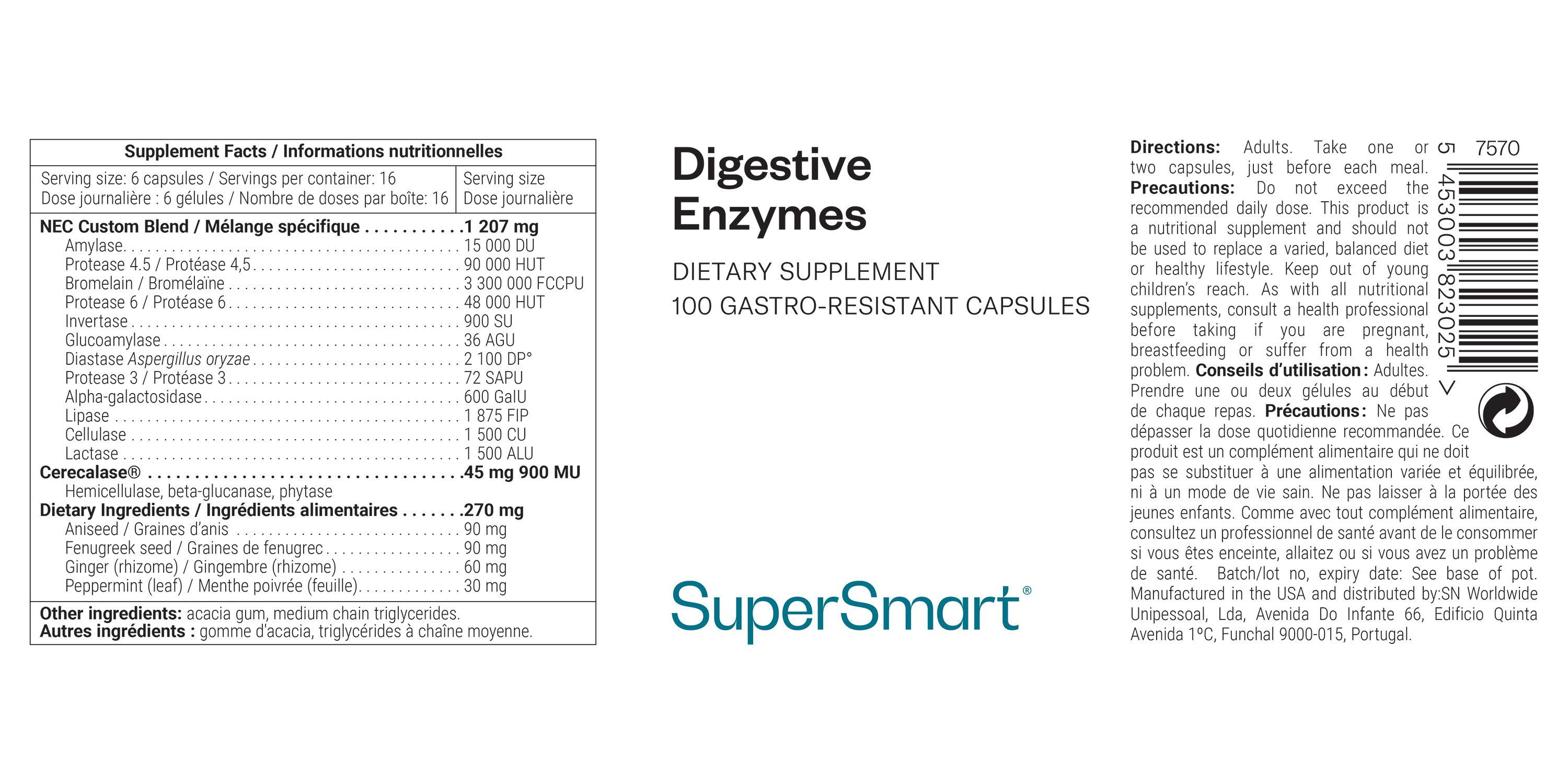 Digestive Enzymes – complemento alimenticio, apoyo digestivo