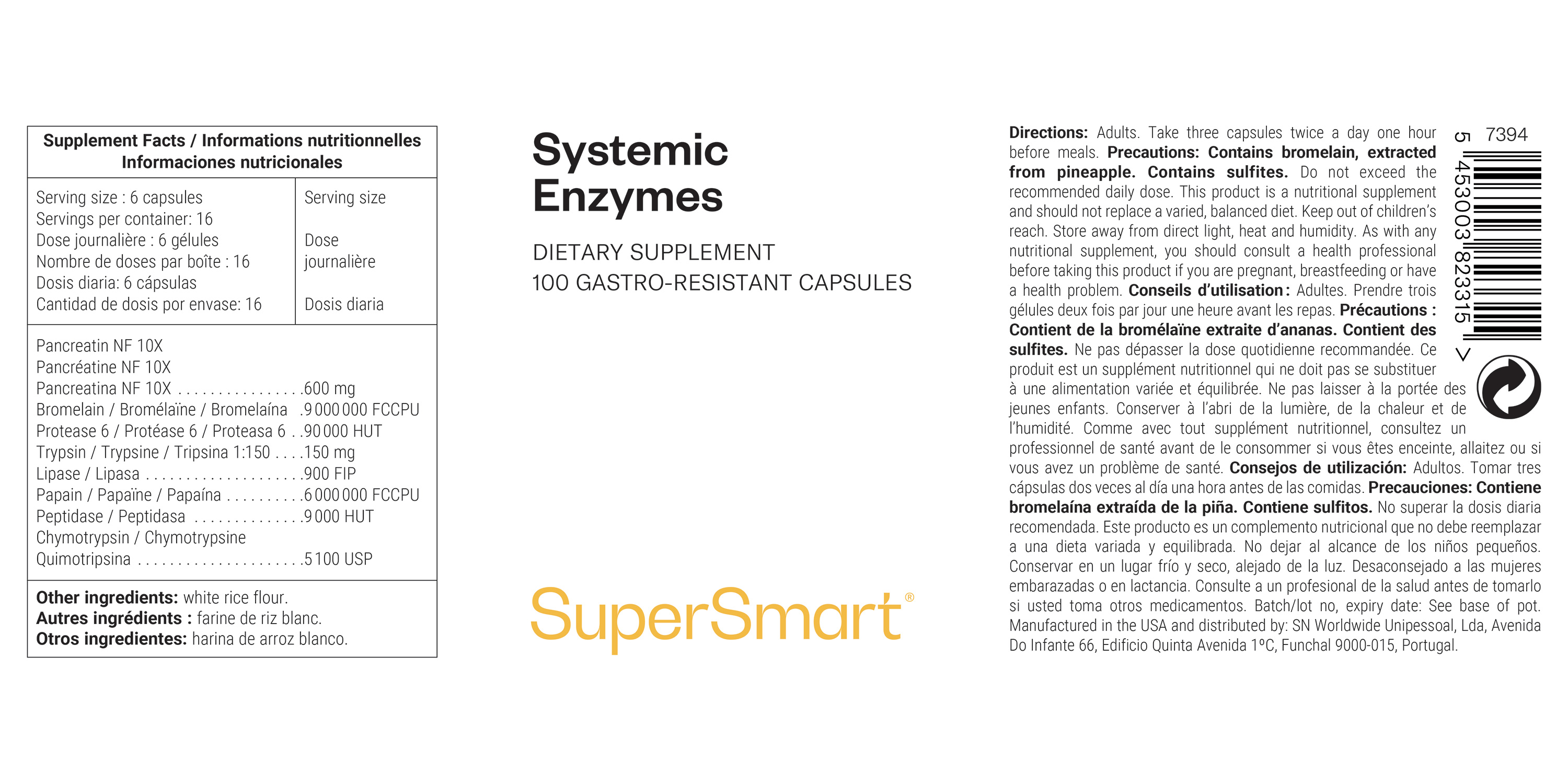 Nahrungsergänzungsmittel Systemic Enzymes