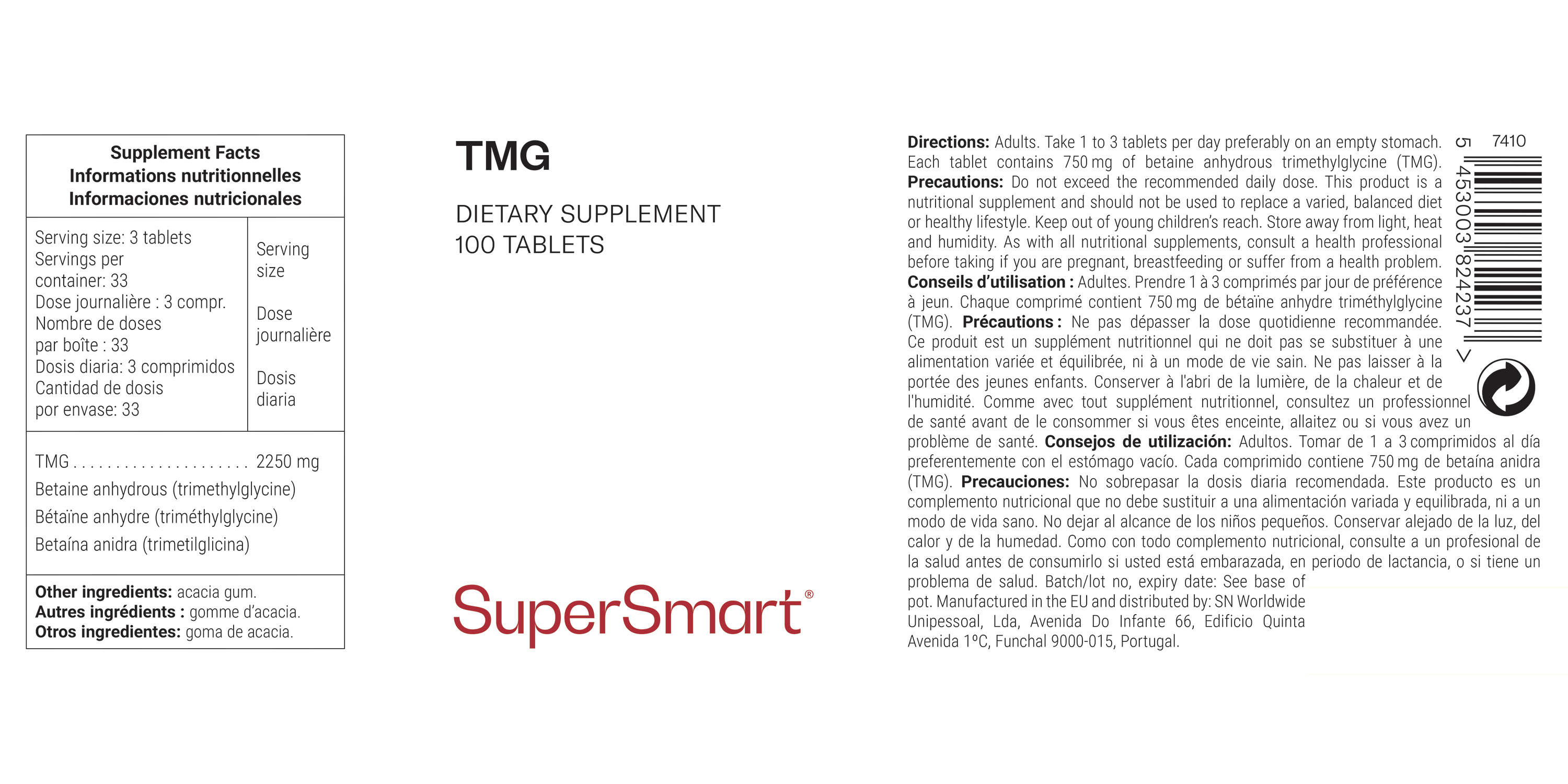 Integratore Alimentare di TMG (Trimetilglicina)