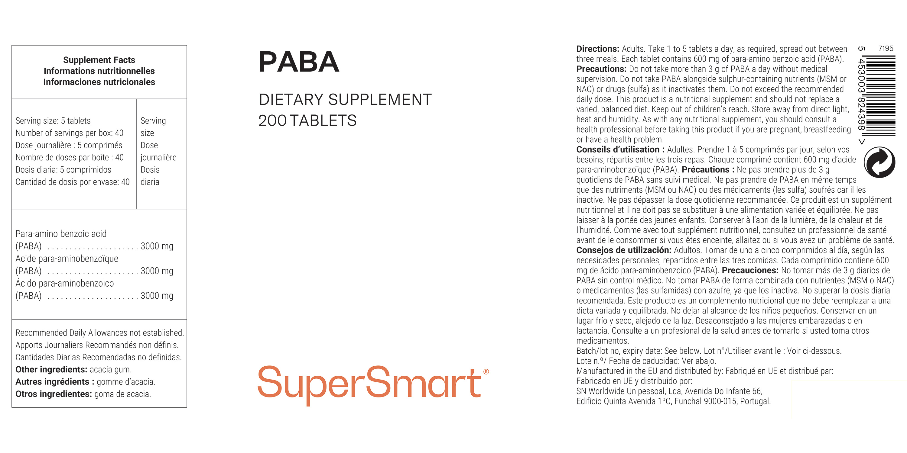 PABA Supplement