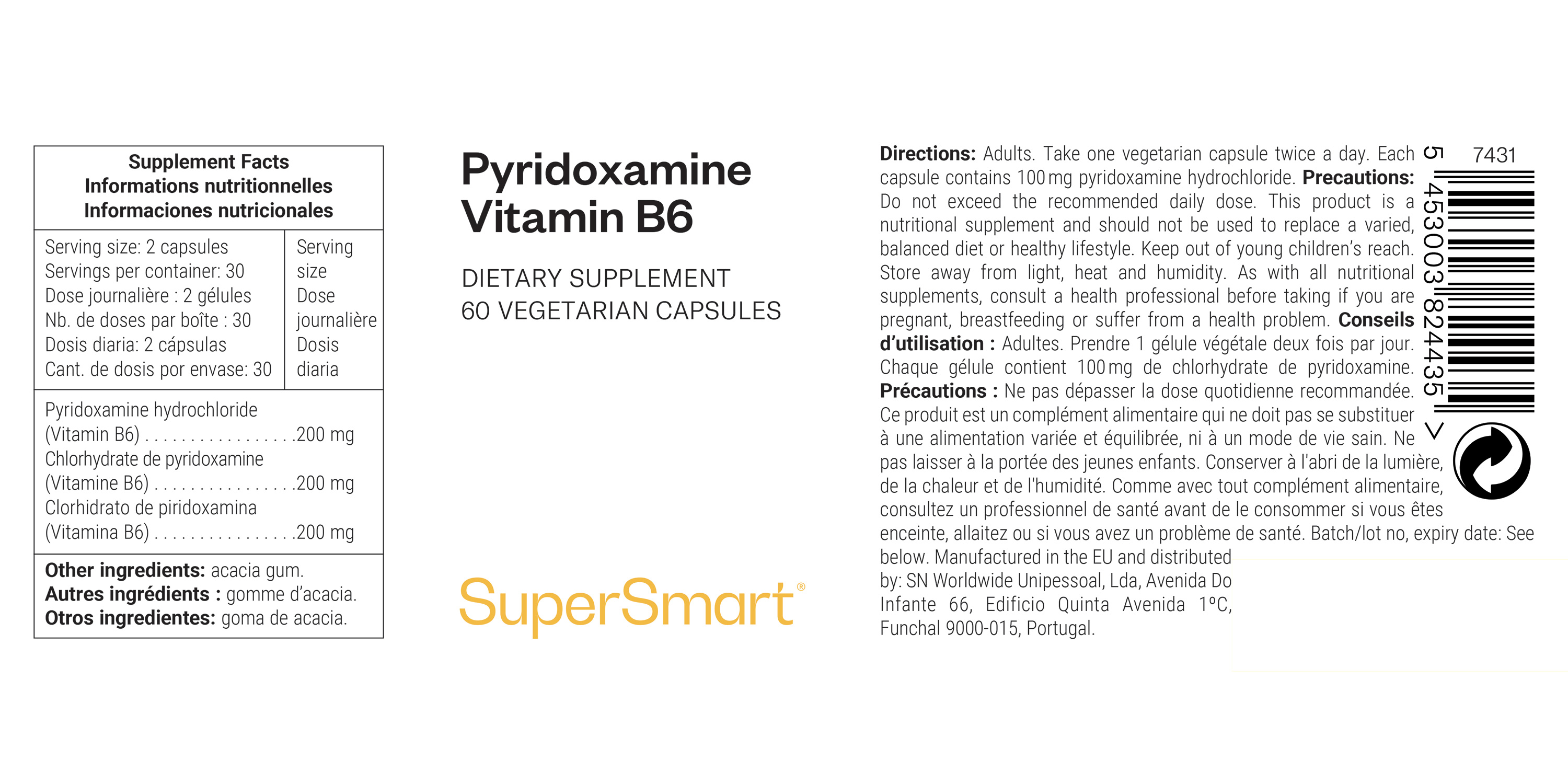 Pyridoxamine Supplement