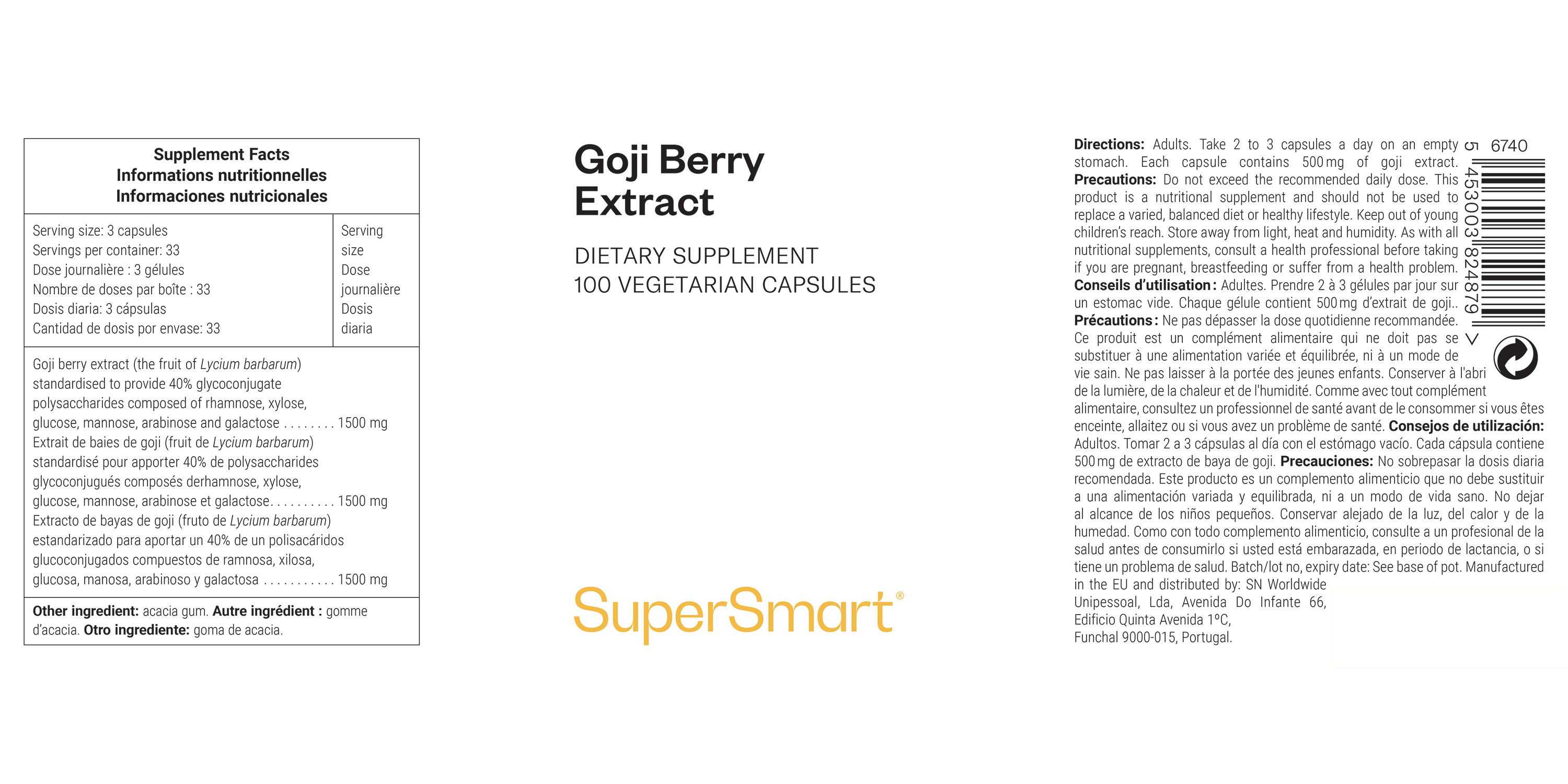 Goji Berry Extract Supplement