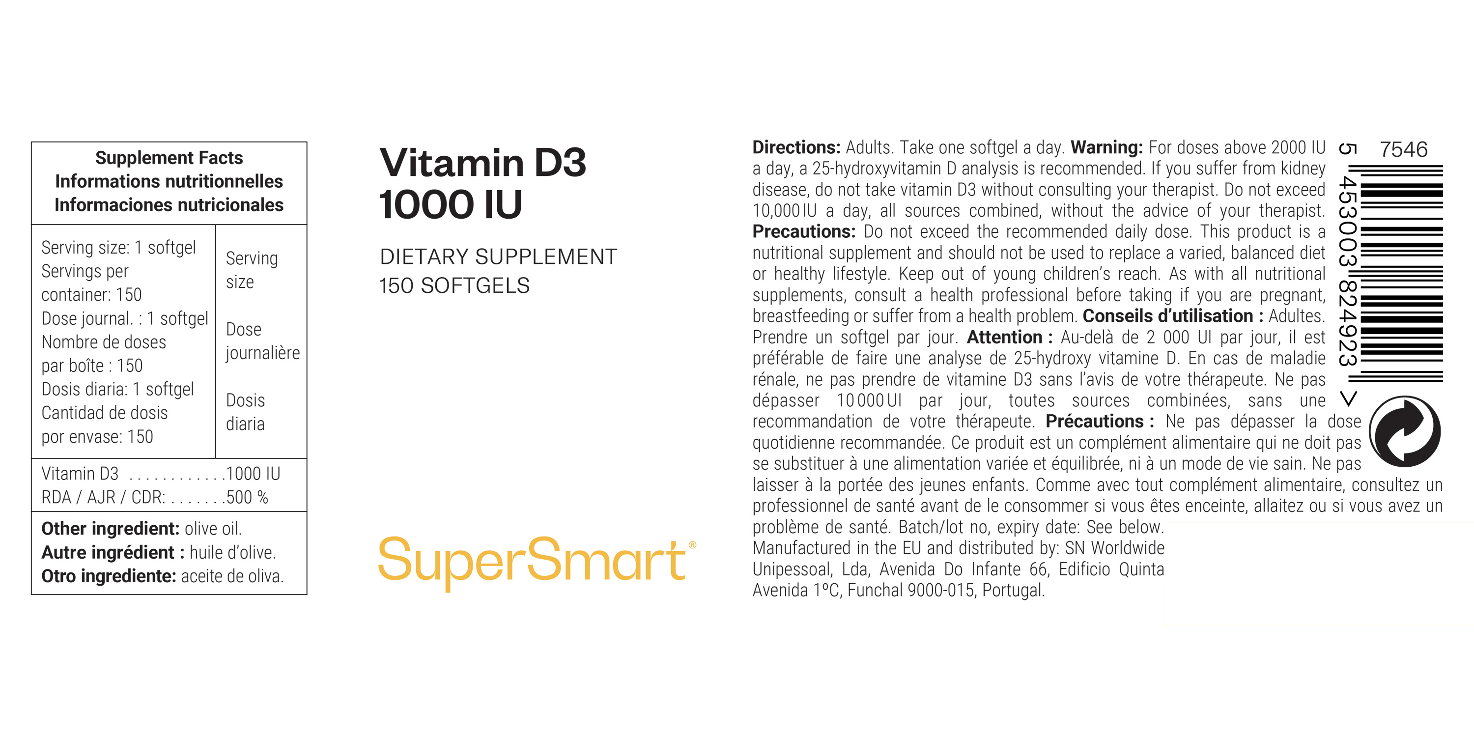 Vitamin D3 1000 UI