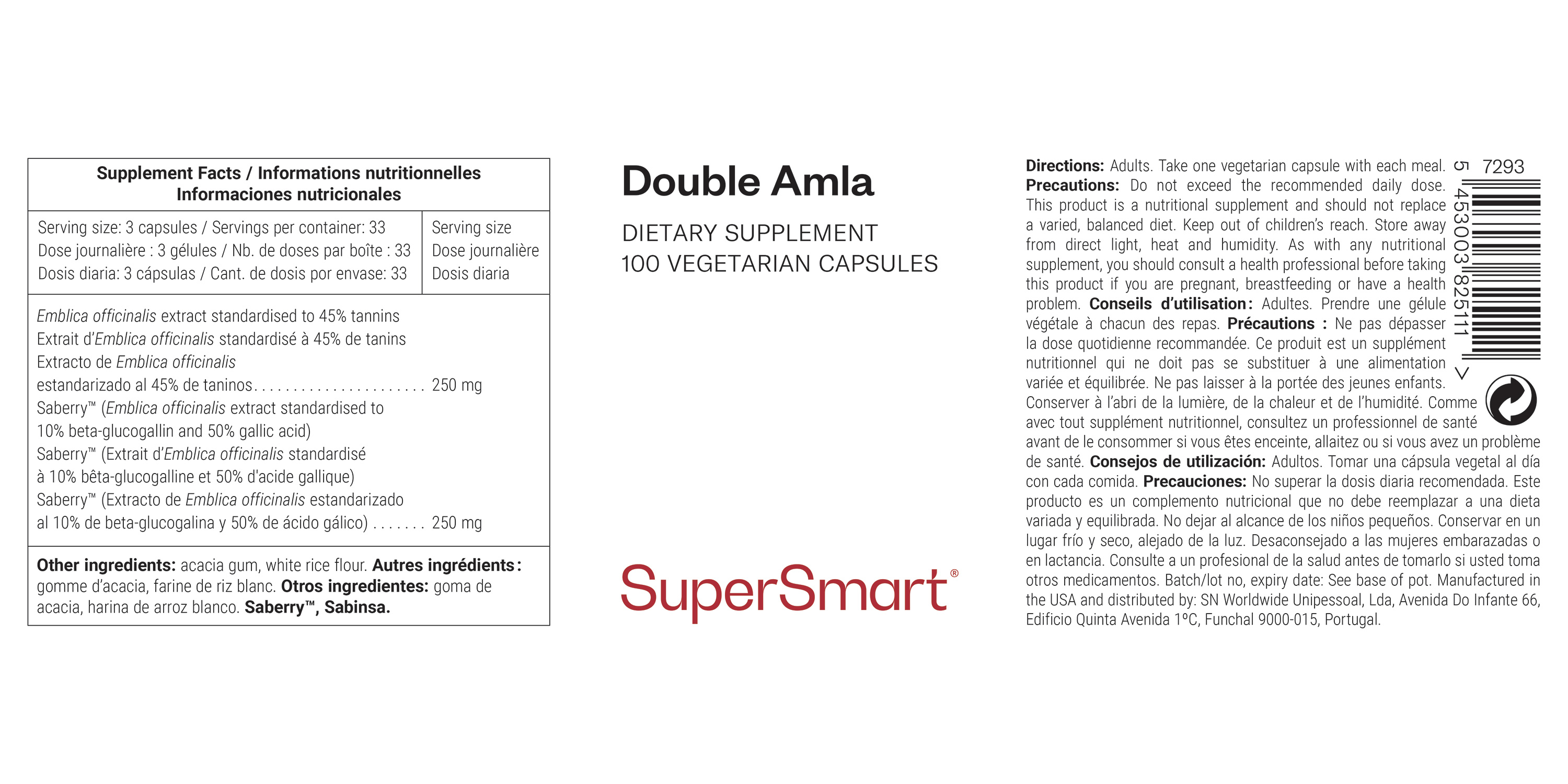 fotografia de um suplemento alimentar de amla