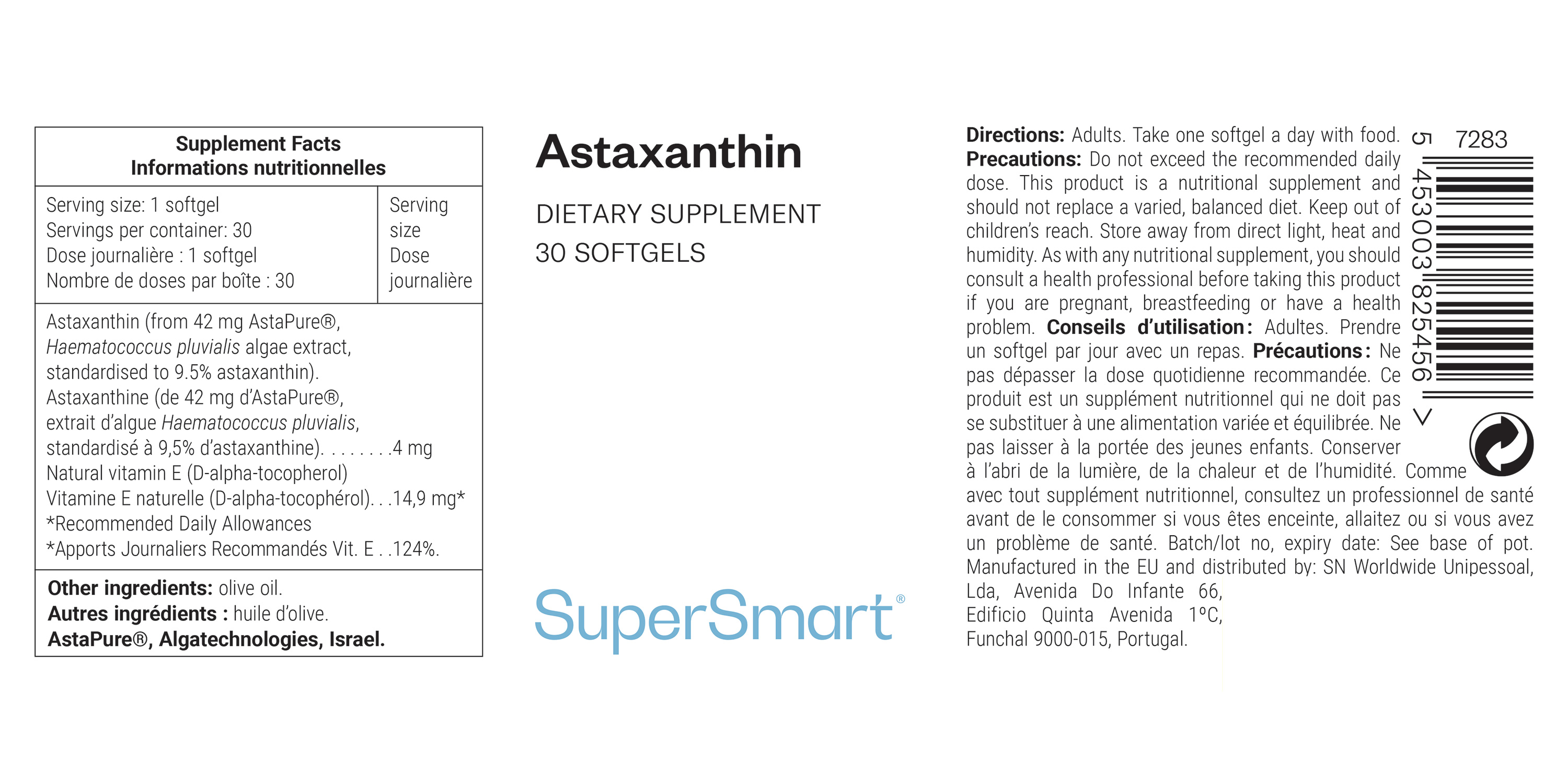 Complemento alimenticio Astaxanthin