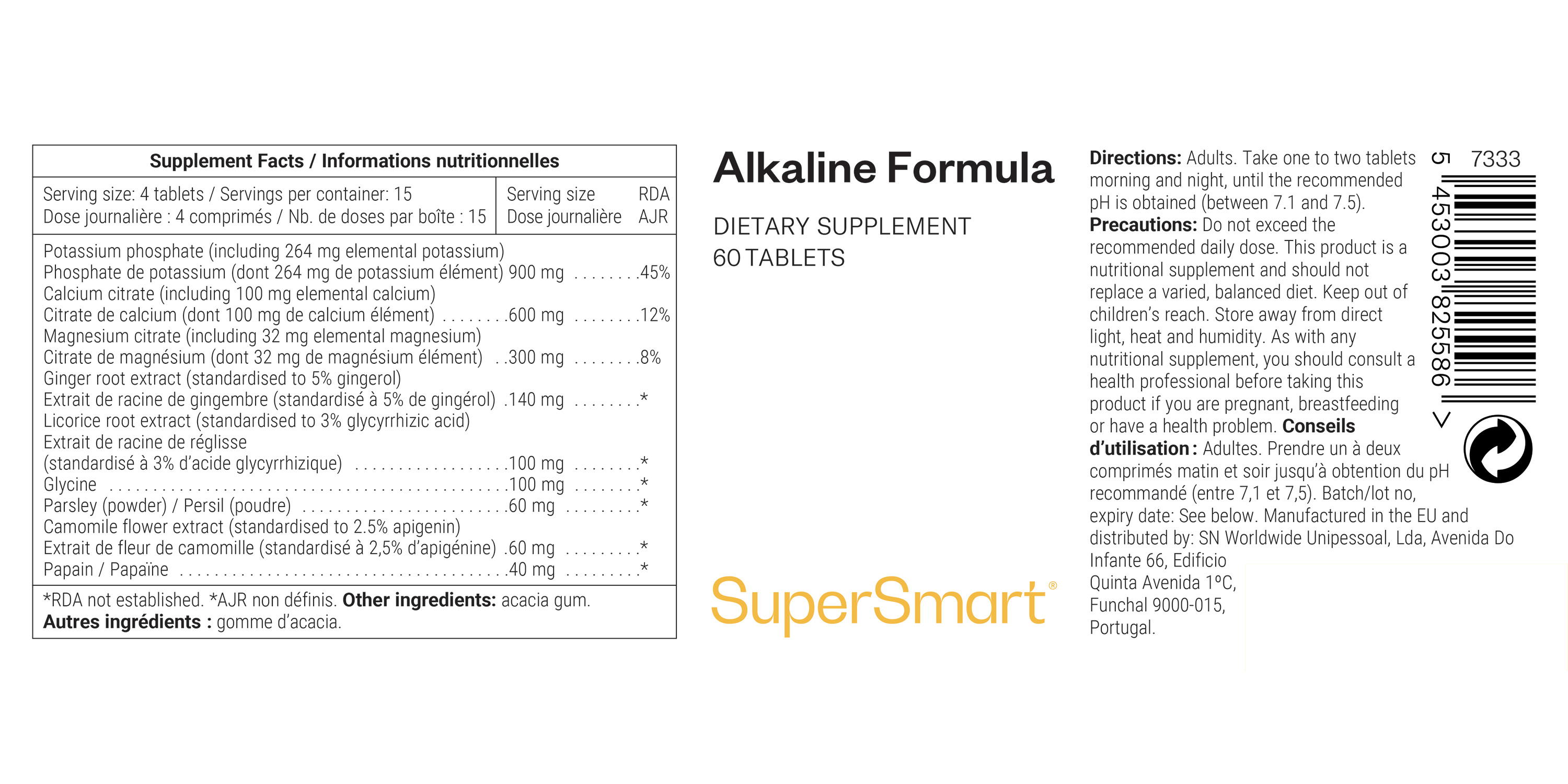 Complemento Alimenticio alcalinizante 