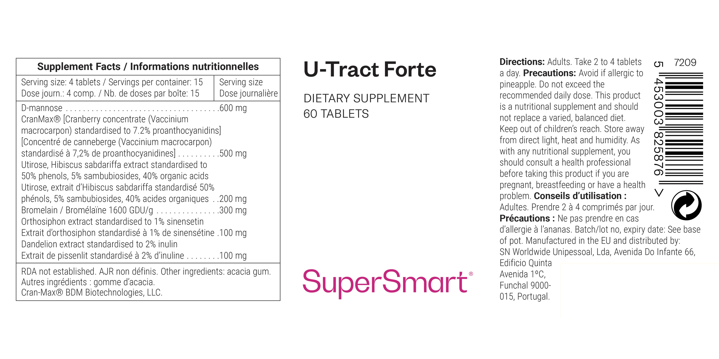 Nahrungsergänzungsmittel U-Tract Forte 