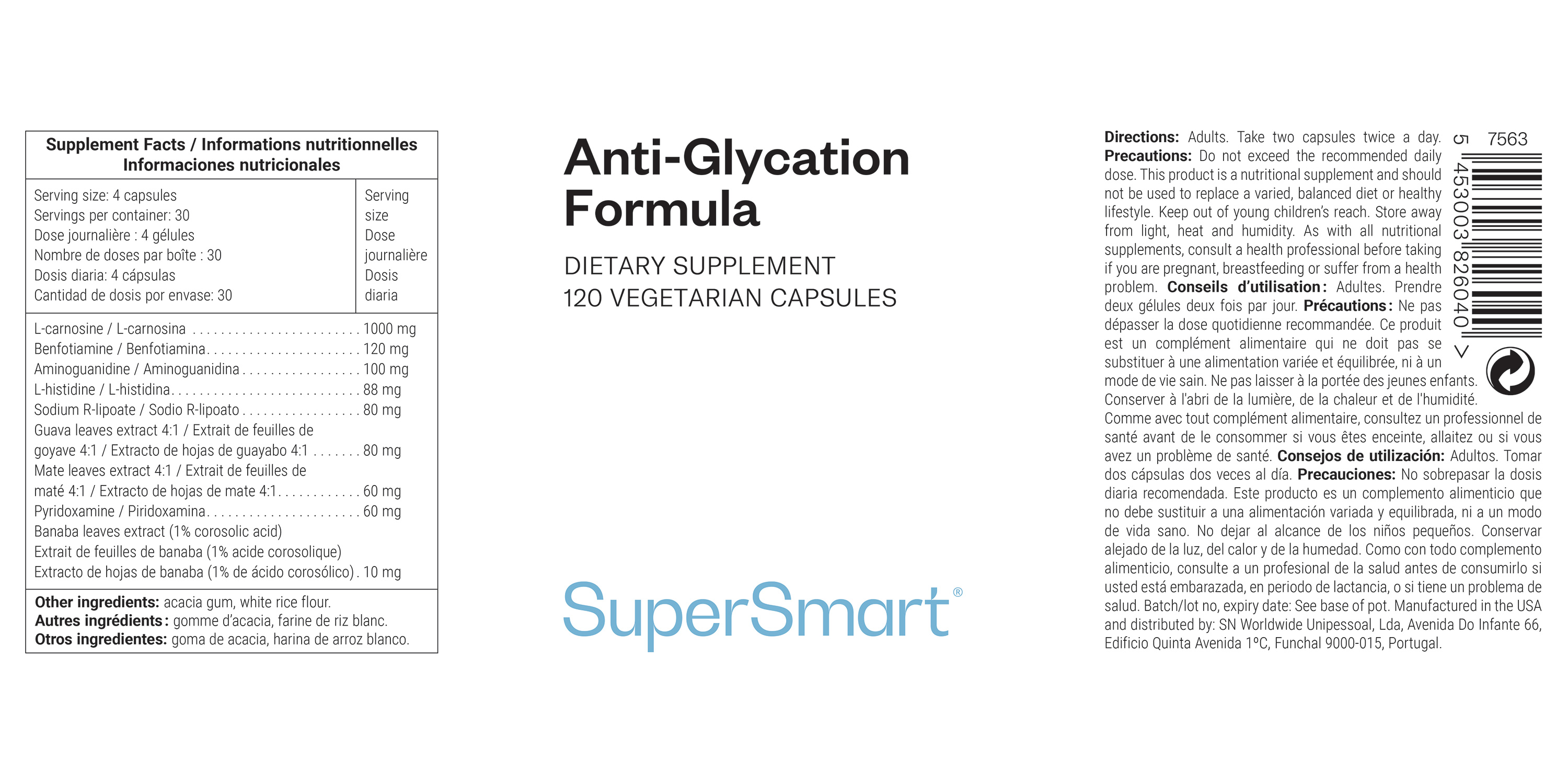 Anti-Glycation Formula Supplement