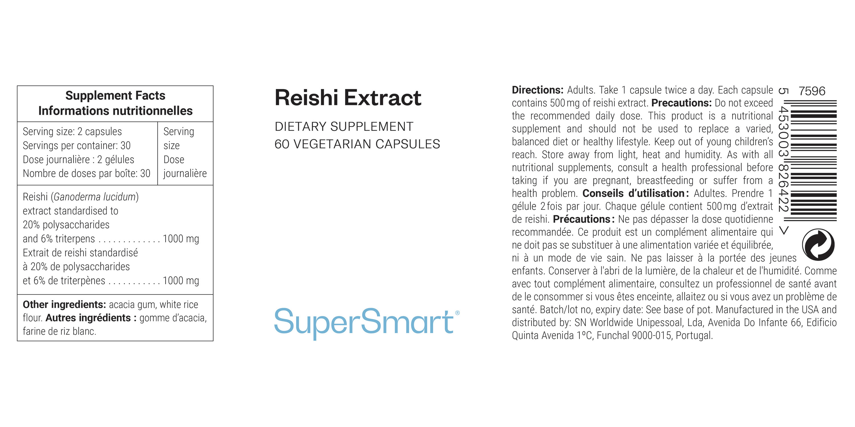 Complemento natural de Extracto de Reishi