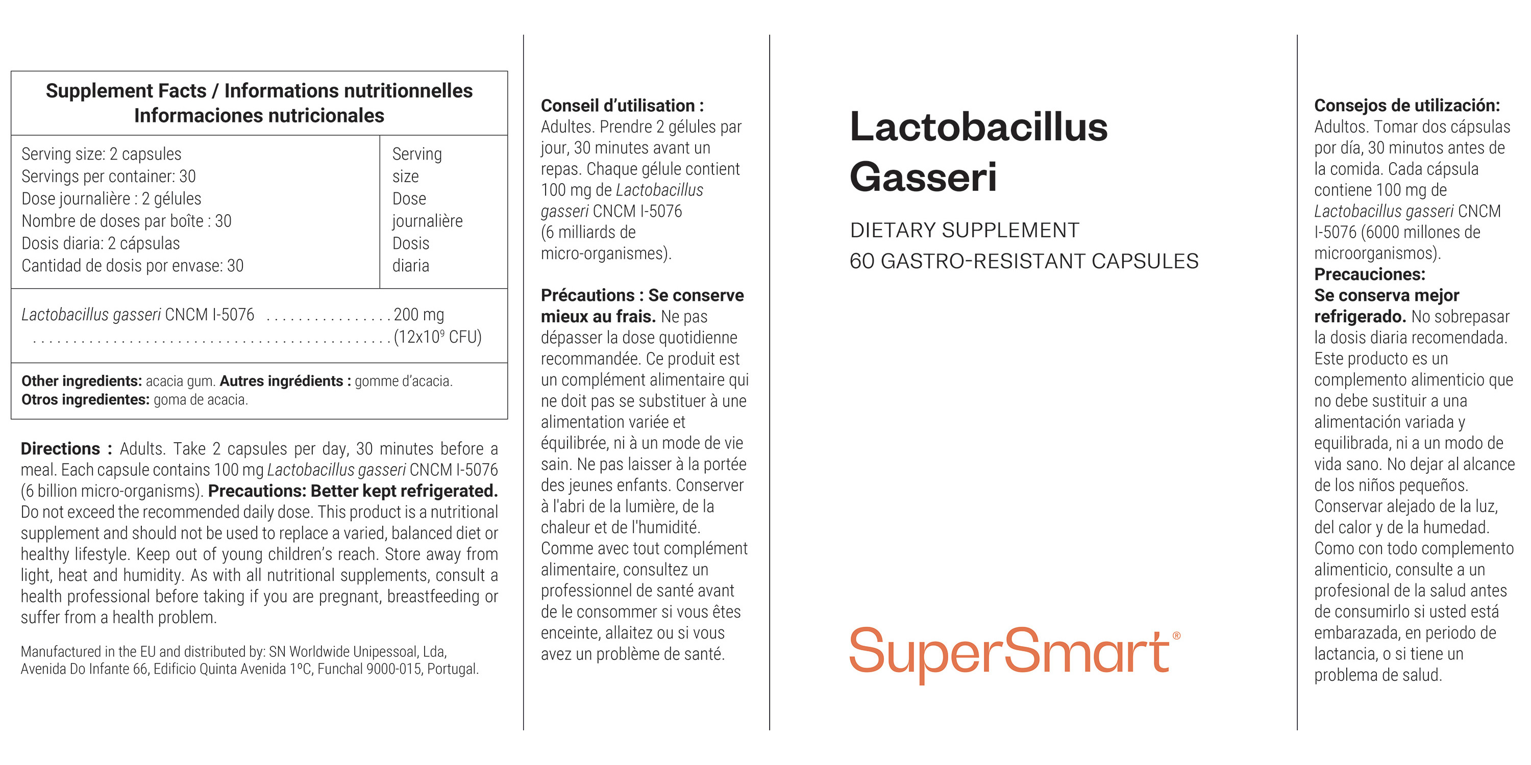 Suplemento de Lactobacillus Gasseri