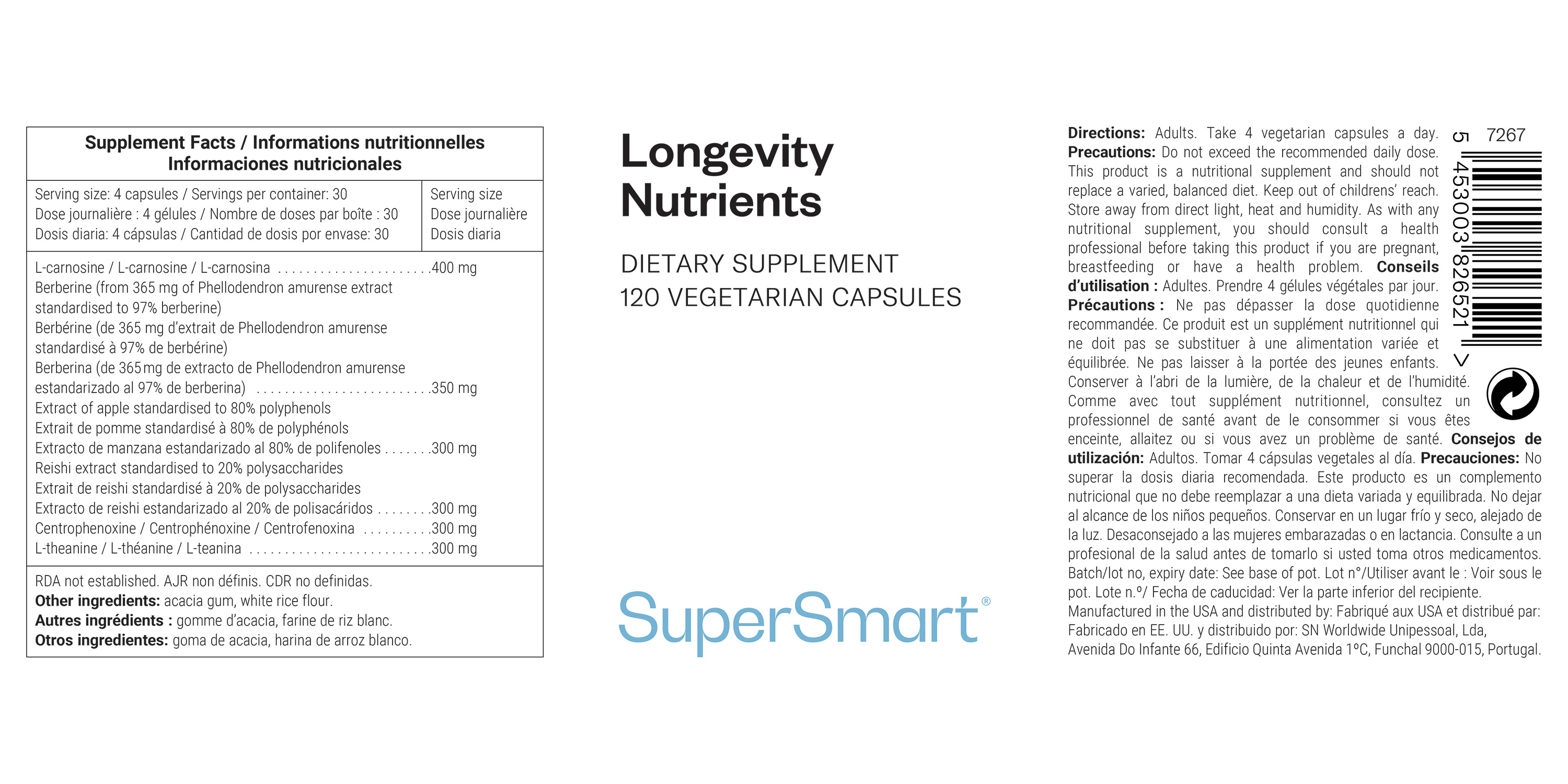 Longevity Nutrients Supplement 