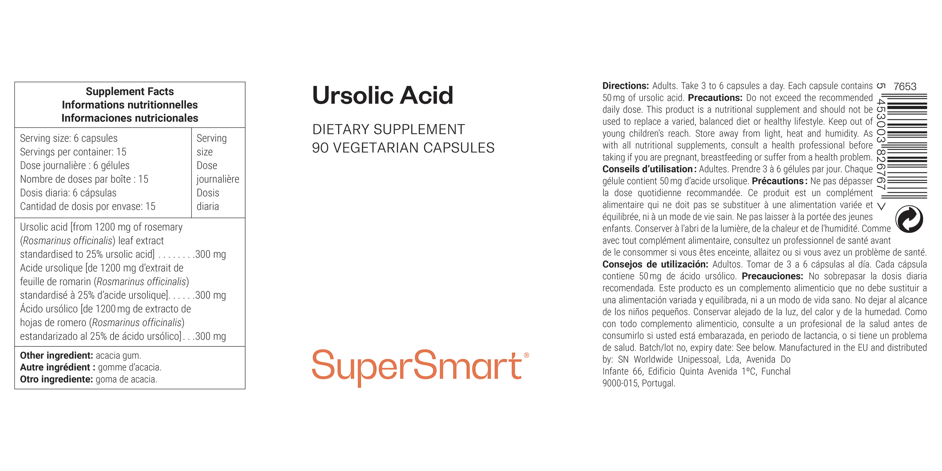 Nahrungsergänzungsmittel mit Ursolsäure