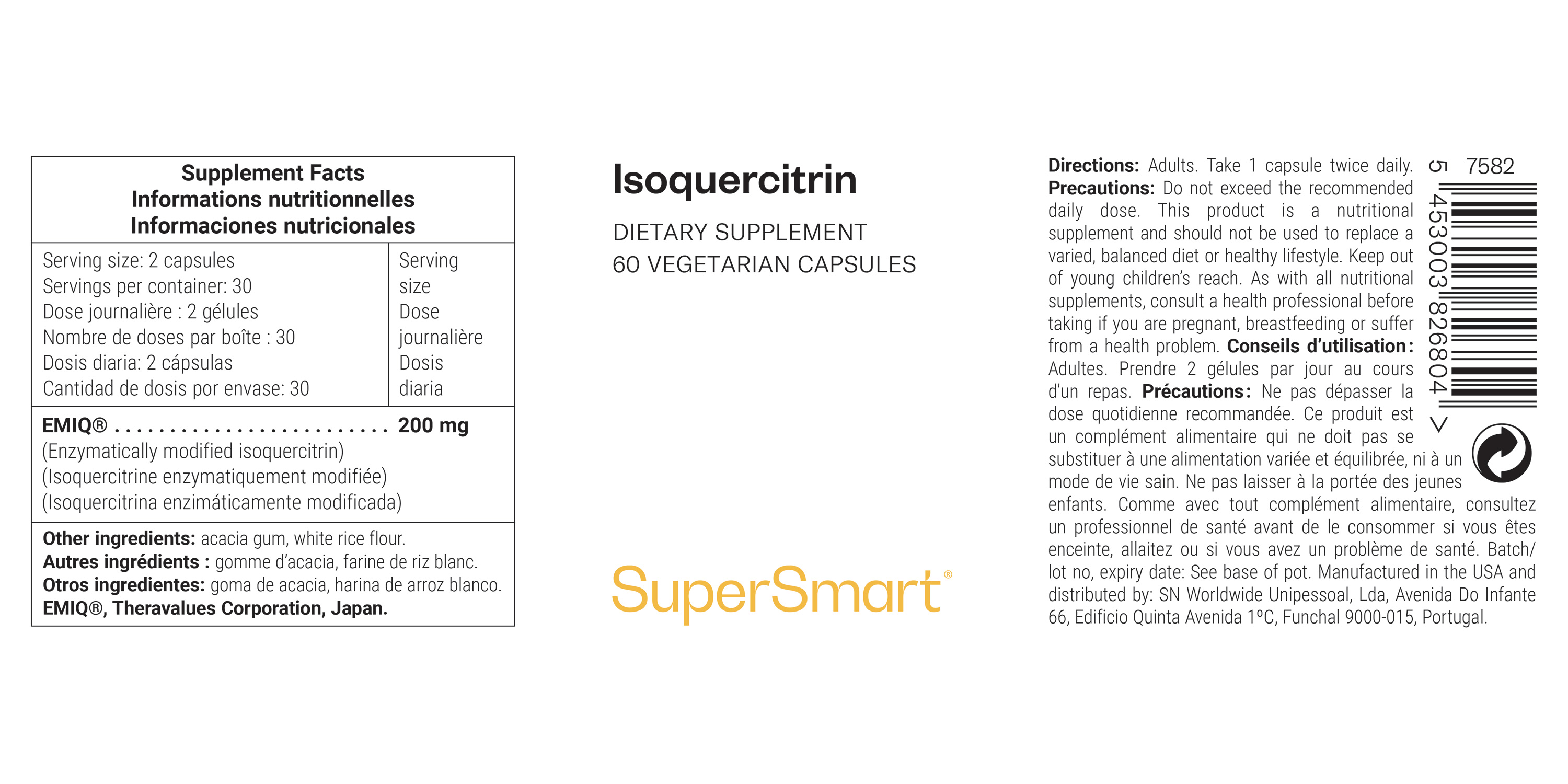 Integratore naturale di isoquercitrina