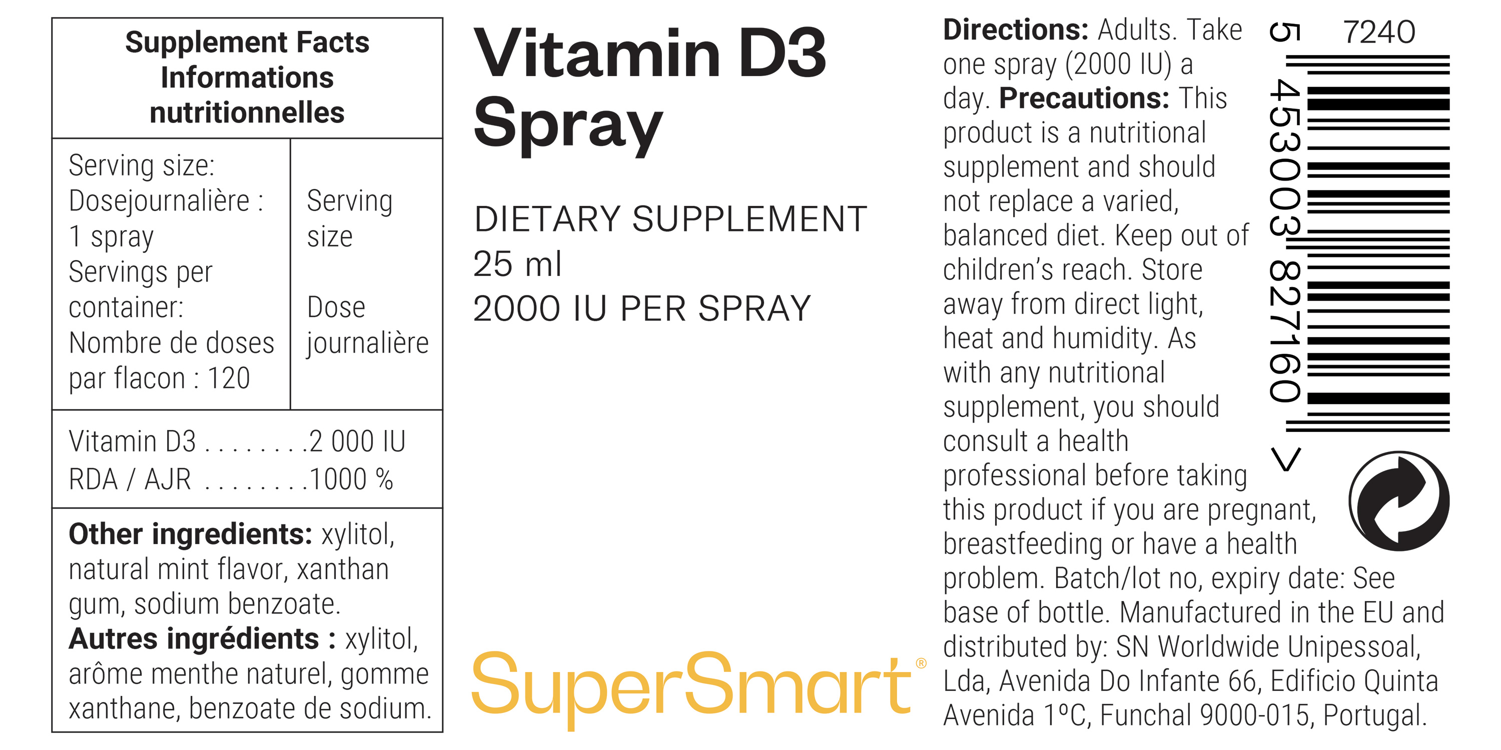 Vitamin D3 Spray Supplement