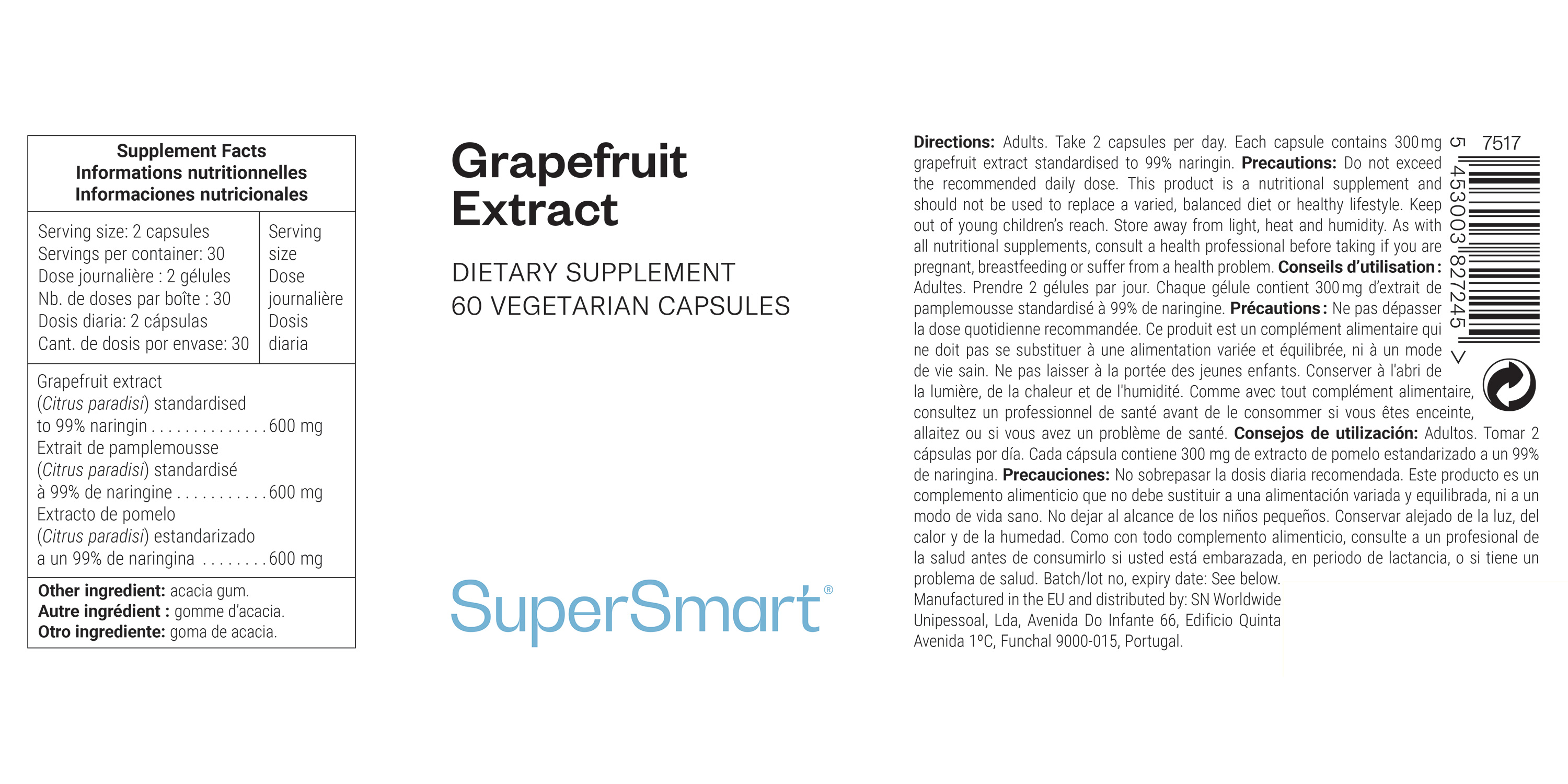 Nahrungsergänzungsmittel Grapefruit Extract 