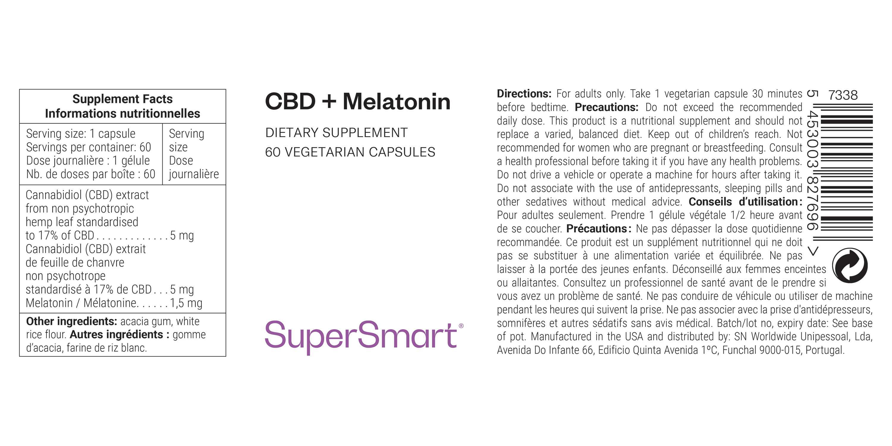 CBD + Melatonin Supplement