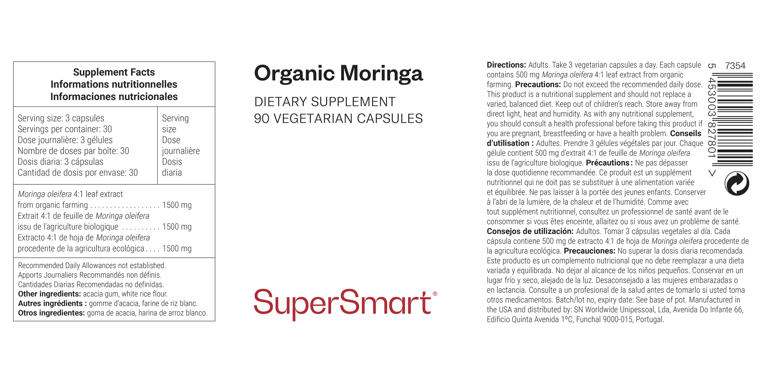 Organic Moringa leaf extract