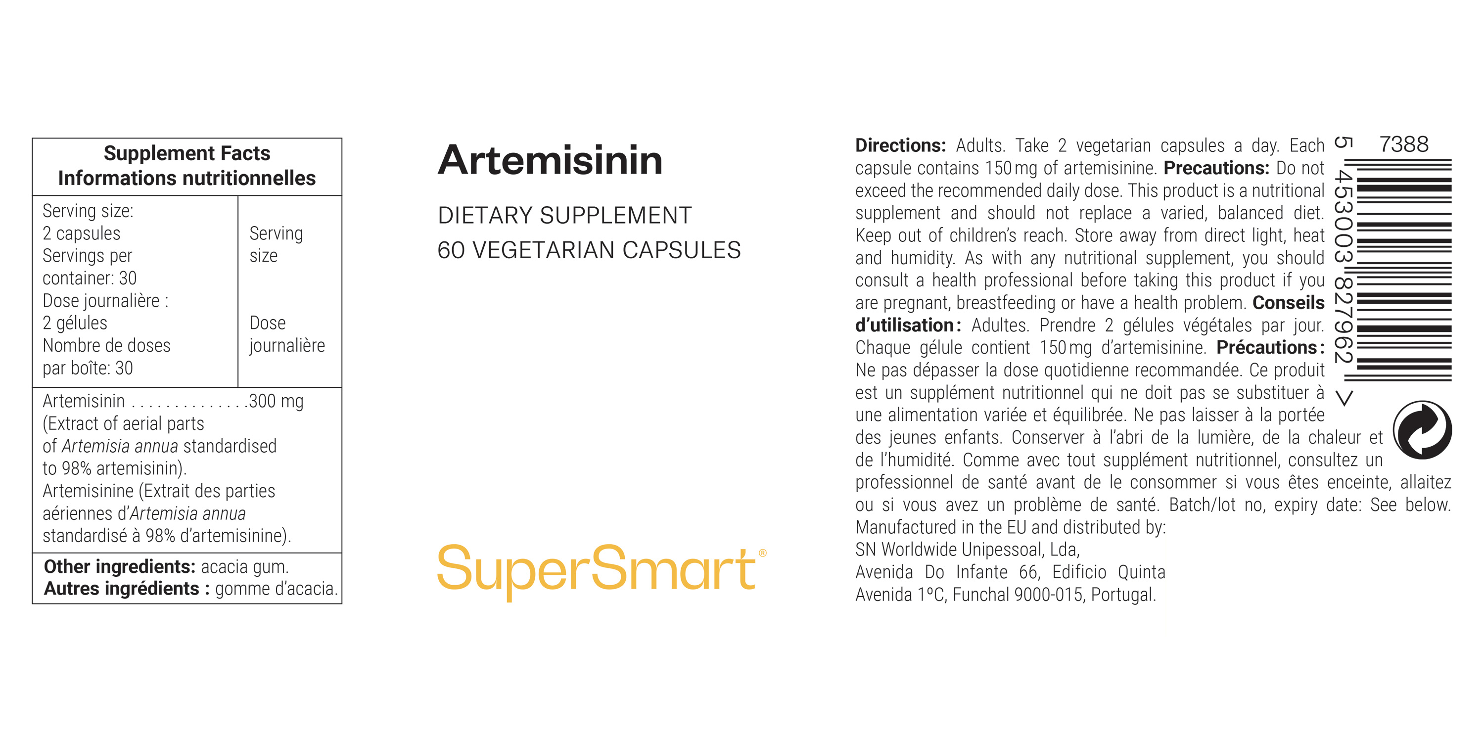 Complemento alimenticio de artemisinina