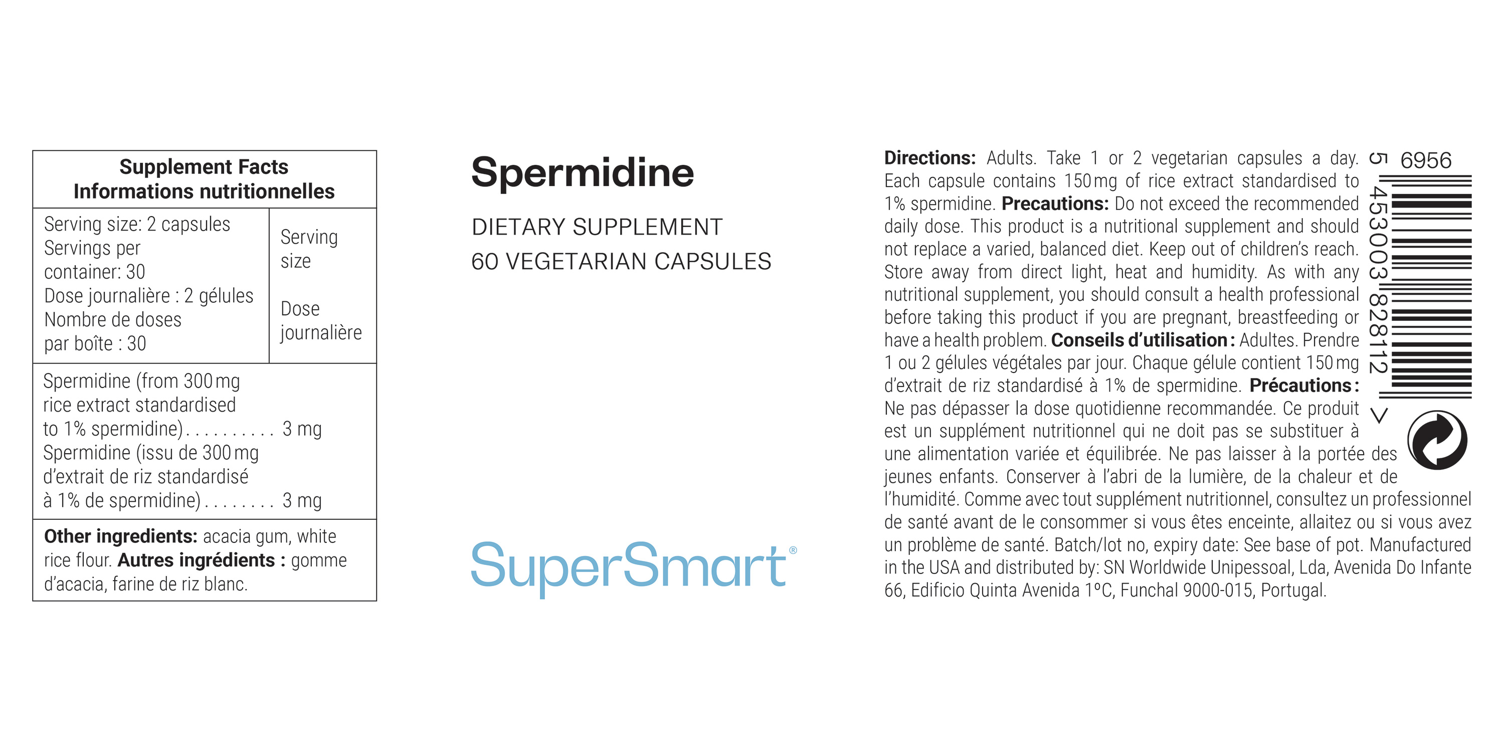 Spermidine supplement for fighting ageing