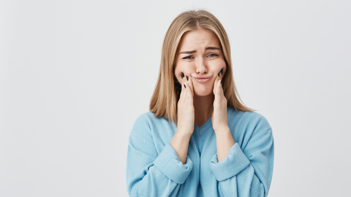 Femme qui veut perdre des joues